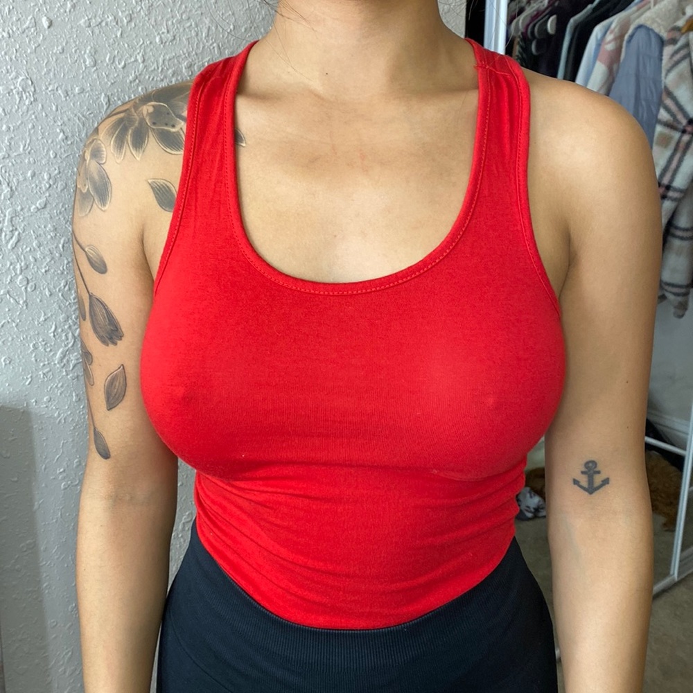 Red Fashion Nova Razorback Bodysuit